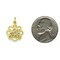 14K Yellow Gold I Love Nana Charm Grandma Pendant Jewerly 21mm x 12mm